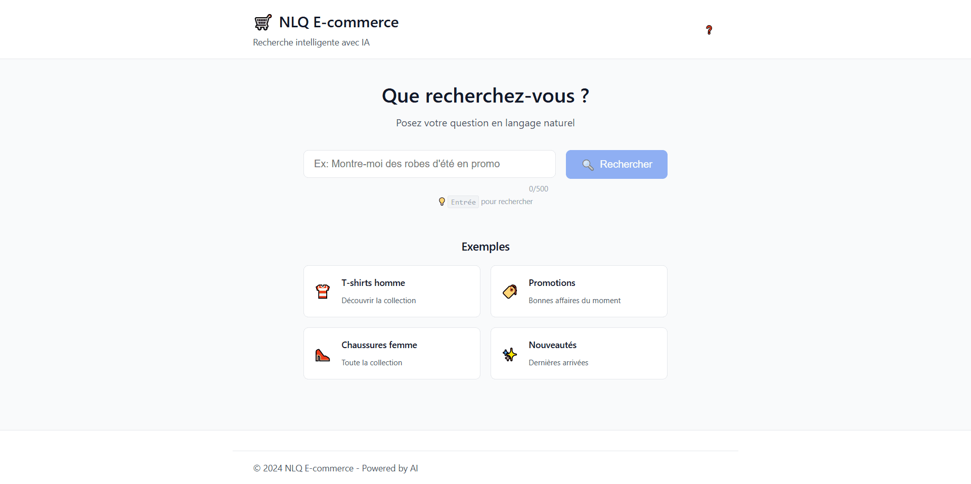 NLQ E-commerce - Chatbot NLP